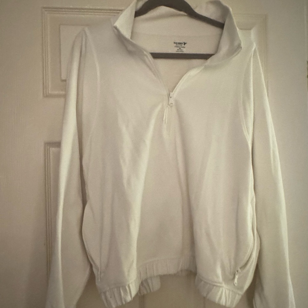 Women's Old Navy Cream Quarter-Zip Pullover